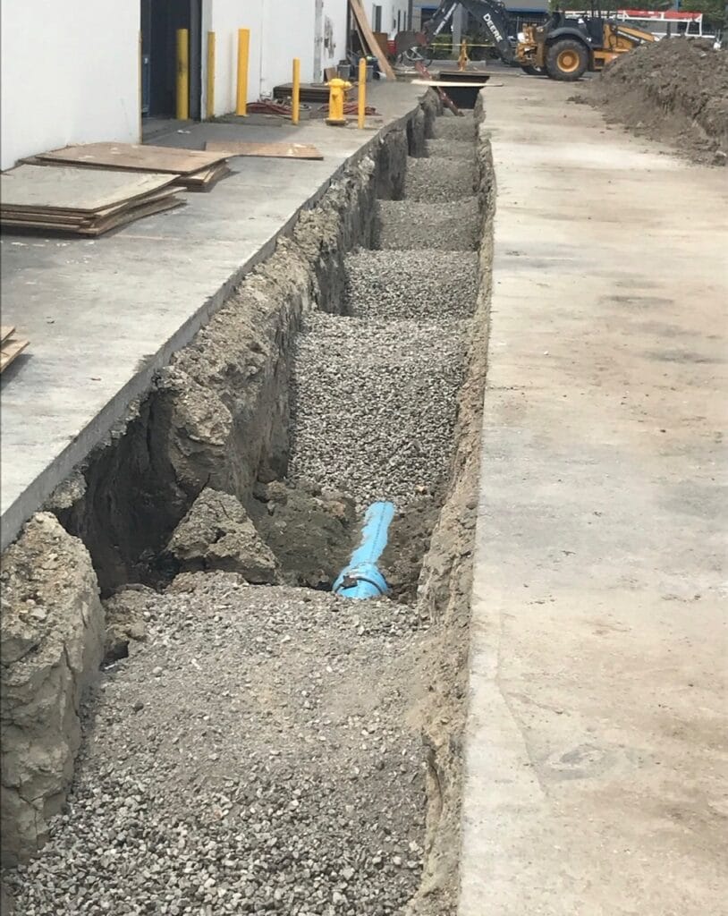 certified fire sprinkler contractor working on a 24/7 Emergency under ground Leak repair ca;;