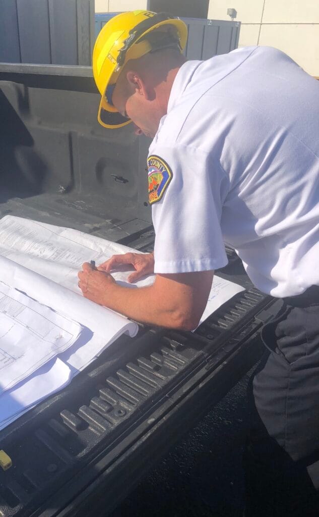 range County Fire Inspector passing or inspection with his signature